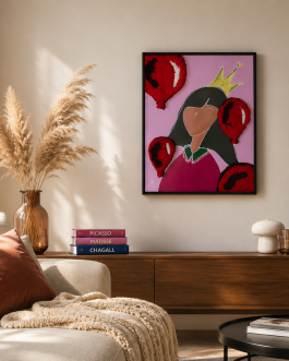 Tableau Tufting Peinture Acrylique « A festa » – Mari Jinkings