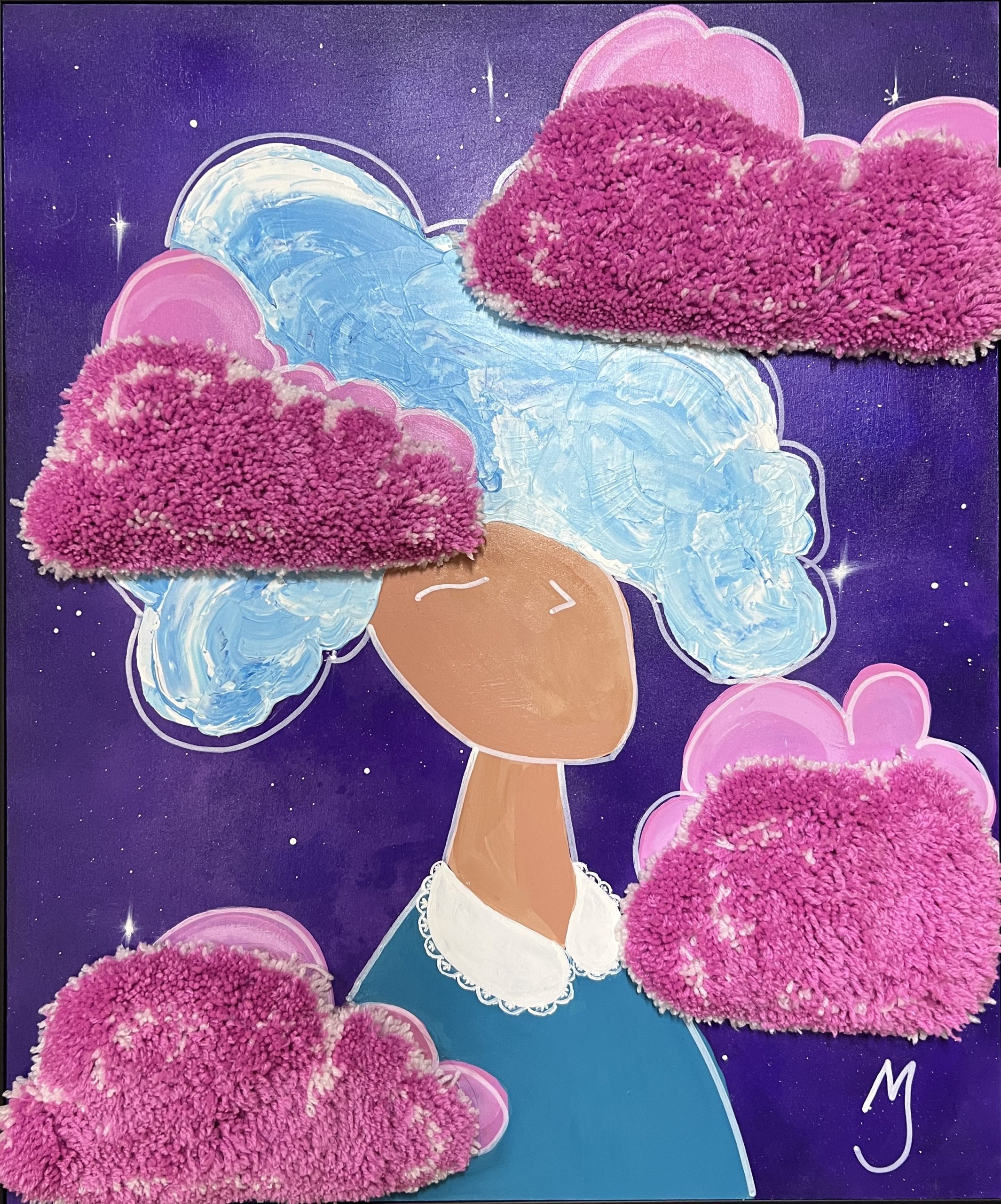 Tableau technique mixte "As nuvens" – Mari Jinkings