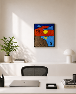 Tableau Tufting Encadré « Pegadas » – Mari Jinkings