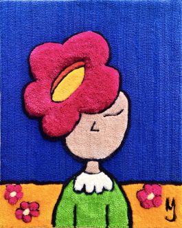 Tableau en Tufting « Le Fleurissement » – Mari Jinkings | 81×65 cm
