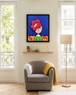 Tableau en Tufting « Le Fleurissement » – Mari Jinkings | 81×65 cm